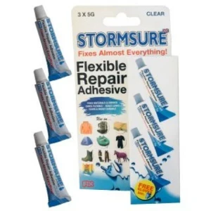 New! 3 pack  of 5 gram Stormsure Flexible Repair Adhesive    - Product Image