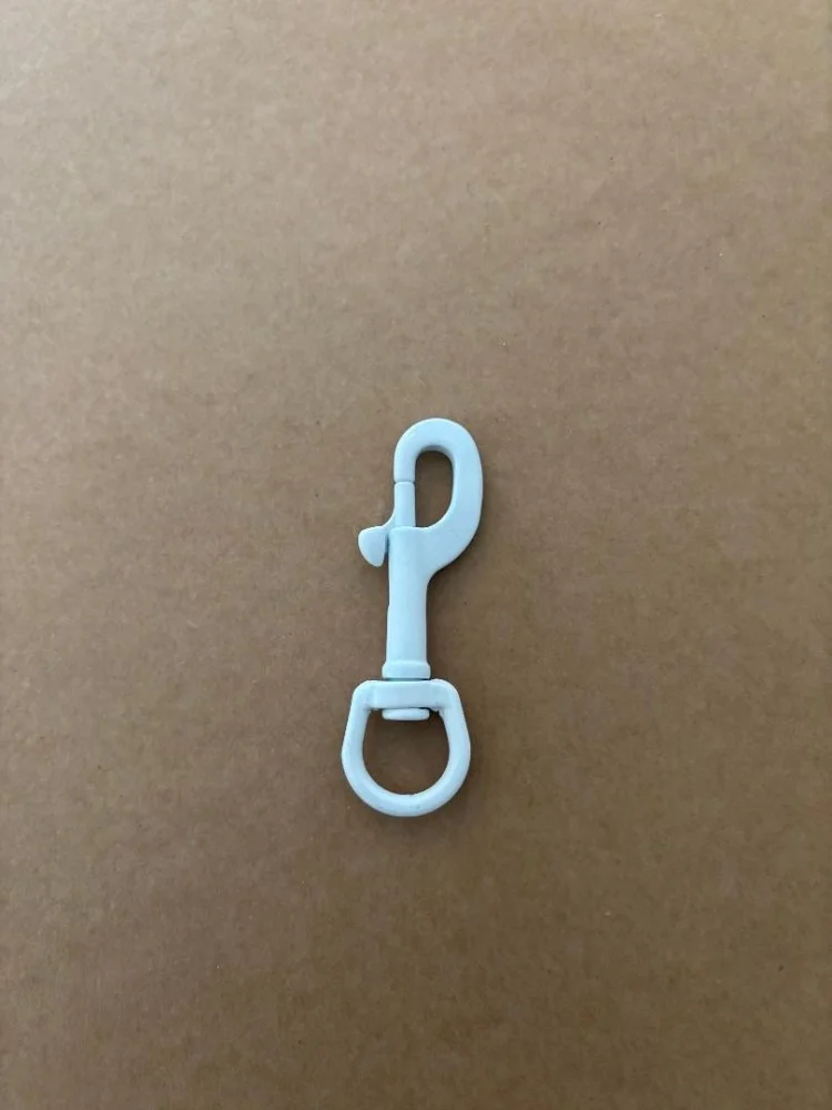 New34Inch90mmPowderCoatedStainlessSwivelBoltSnapWhiteBody