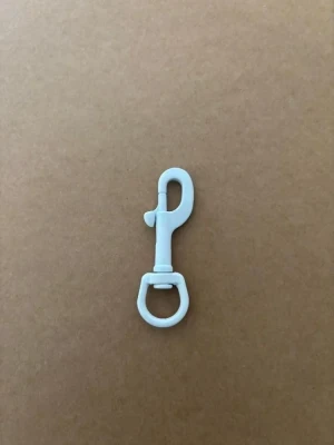 New! 3/4" Inch / 90mm Powder Coated Stainless Swivel Bolt Snap "White Body!" - Product Image