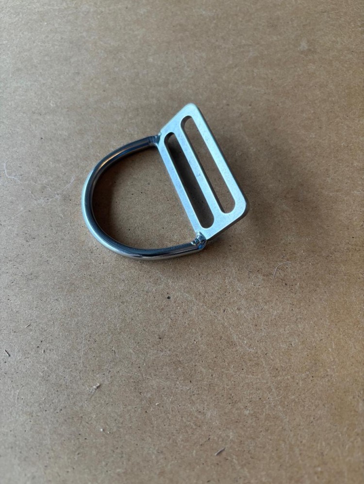 New! 45 Degree D-Ring w/2 Inch Slide "No Teeth"  - Product Image