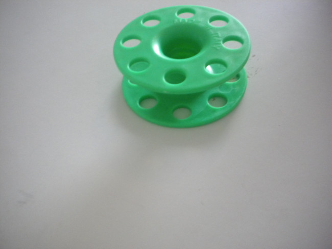 New! 50 Feet Empty Finger Spool " Nitrox Green Body" - Product Image