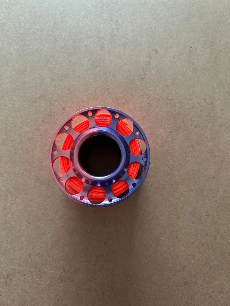 New50FootTwoColorToneCompactFingerSpoolwFlatLineHighVizORANGEFlatlinePinkDarkPurple