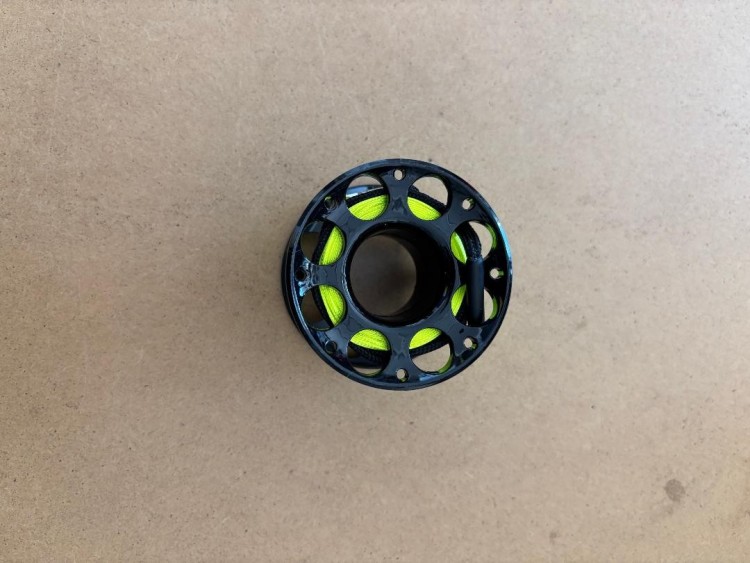 50FTPolycarbonateEngineeredFingerSpoolTecBlackBody-NeonYellowLine