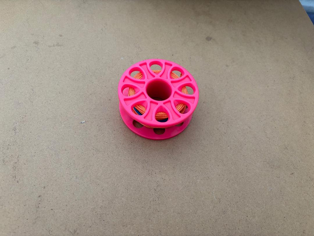 New! 66' foot Finger Spool "PINK Body / Orange Line" - Product Image