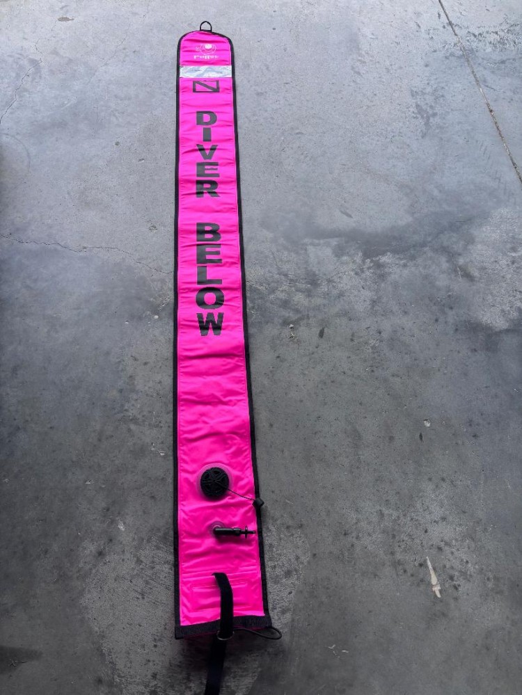 New! 6ft / 72" Inch Pink Smb w/ Low profile Opv and flapper valve at bottom