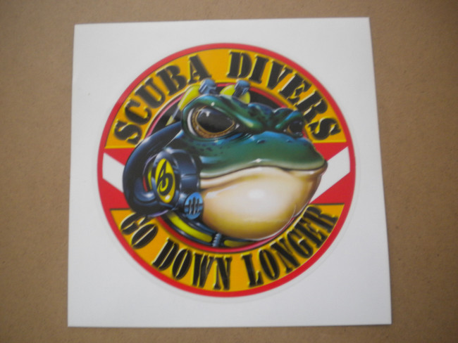 NewAmphibiousOutfittersDieCutDecalsScubaDiversFrogDesign