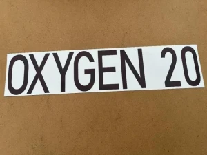 New! Basic Oxygen 20 Tank Sticker - Product Image