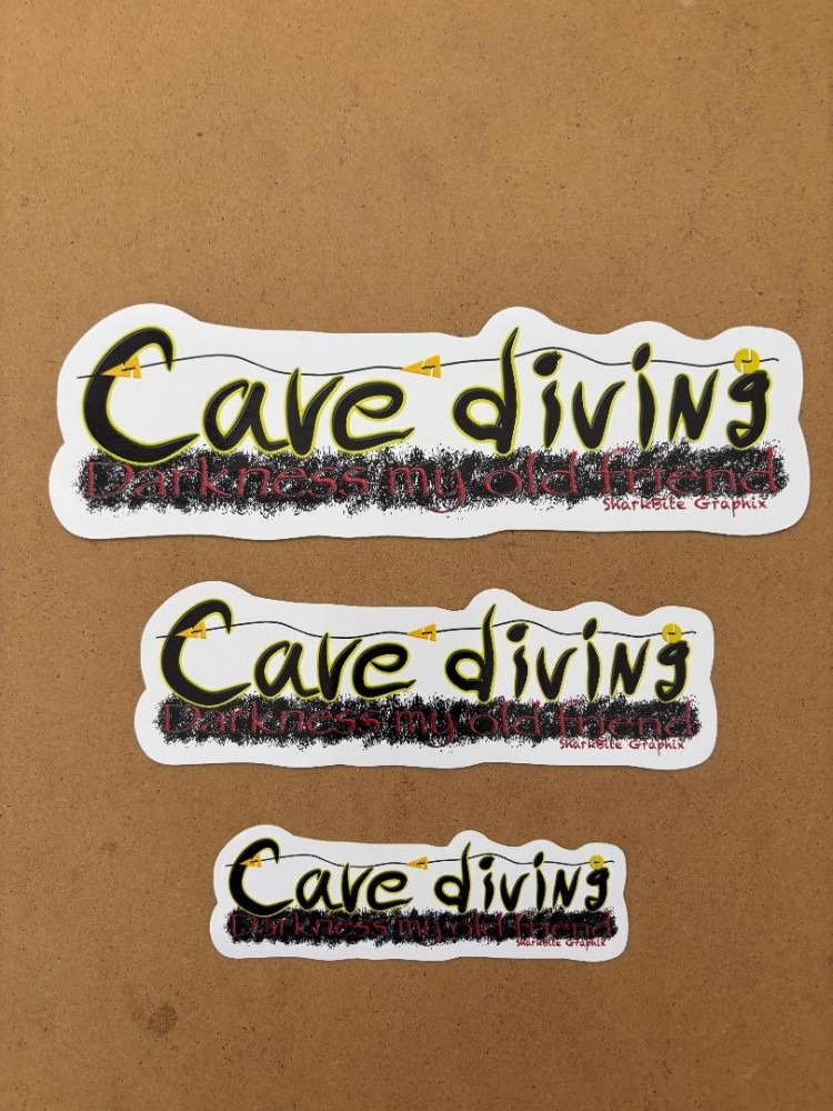 NewDesignCaveDivingDarknessMyOldFriend3piecestickerset