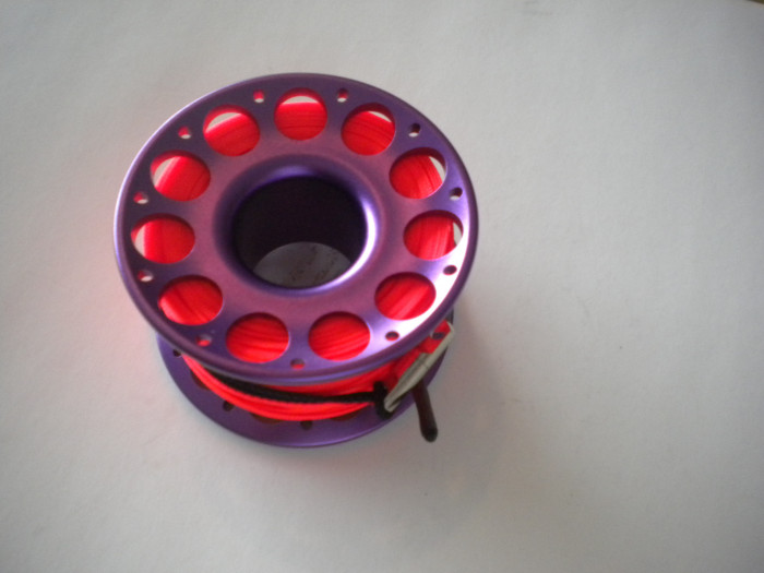 100ftAnodizedPURPLEAluminumWFLATHighVizNeonOrangelineSSSwivel