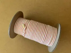 1/8" Bungee Shock Cord "White w/ Orange Tracer" 50ft Mini Spool  Commercial Grade - Product Image
