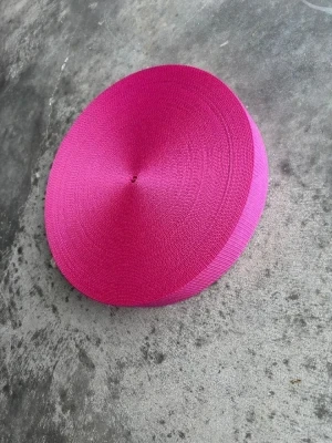 New Color! 2" Inch / 50mm Standard PINK Nylon-Polypropylene Weaved Webbing - Product Image