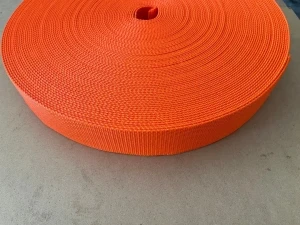 2" Inch Nylon Webbing  "Standard Stiffness"  Safety ORANGE - Product Image
