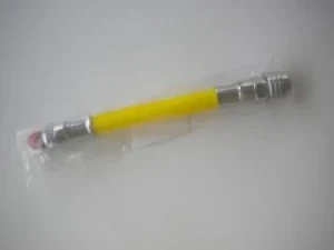 9" Double Braided BC Hose "Neon Yellow" - Product Image