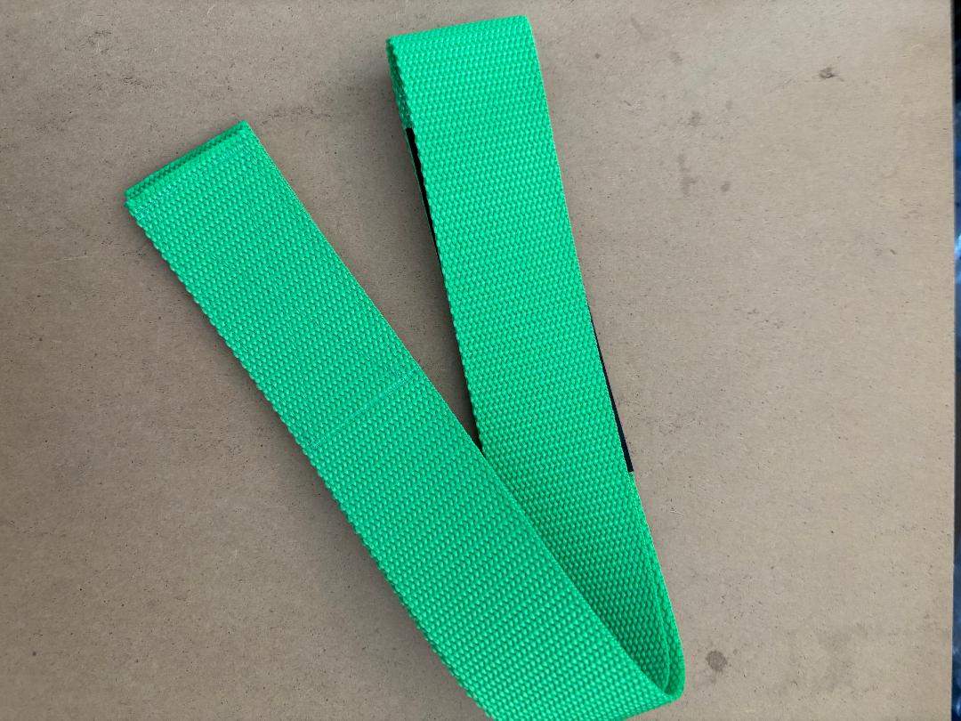 New Color! Custom Tank Straps W/Adjustable Strap Per Piece "Webbing Color: "NITROX GREEN" - Product Image