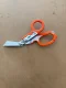 New Color! Folding Compact Line Shears " ORANGE Handles / 420 SS Blade"