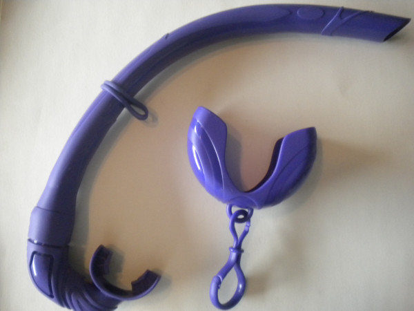 PiranhaDiveFoldablePocketSnorkelwCaseHolderinPURPLE