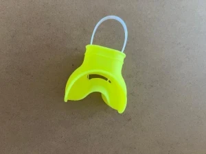 New Color! Silicone "Tough Bite" Mouth Piece     "High Viz Neon Yellow" - Product Image