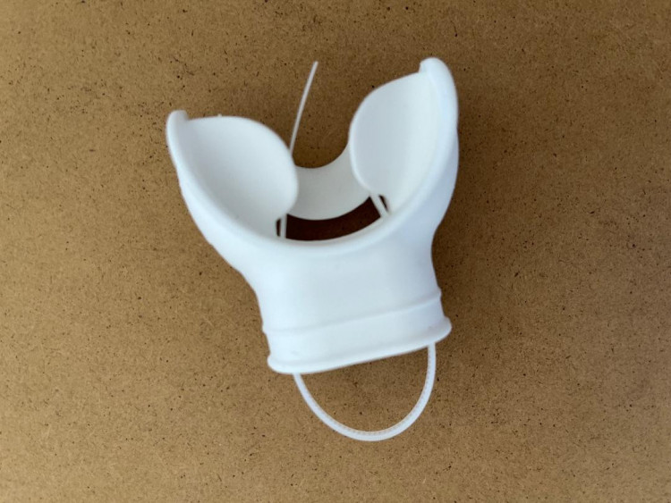 NewColorSiliconeToughBiteMouthPieceWhite