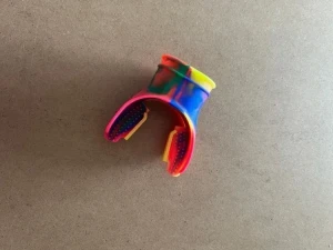 Standard Long Bite Regulator Silicone Mouthpiece "Bright Camo" - Product Image