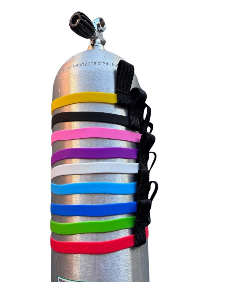 New! Colored Silicone Hose Retainer w/ Pull Tab "Large Size: 6.9" - 8" inch" "Select your color" - Product Image