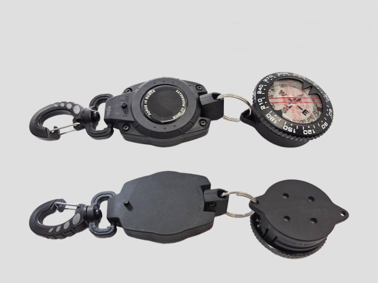 New! Compass w/ ROUND Locking Retractor - Product Image