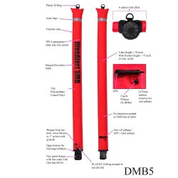 New! Dive Alert 6ft Orange SMB with spool pocket "60ft spool included"