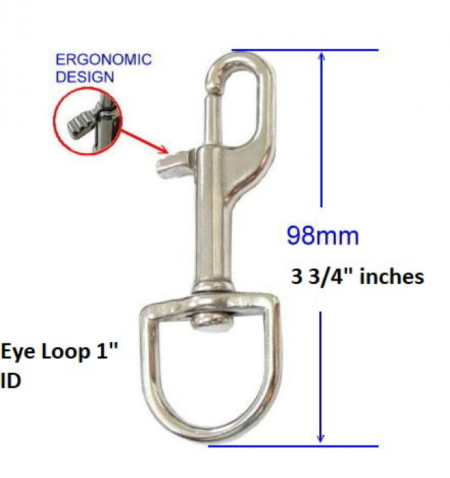 EasyGrip1inch316StainlessSteelSwivelSlightlyAngledGripLip
