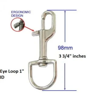 Easy Grip 1" inch 316 Stainless Steel Swivel Slightly Angled Grip Lip