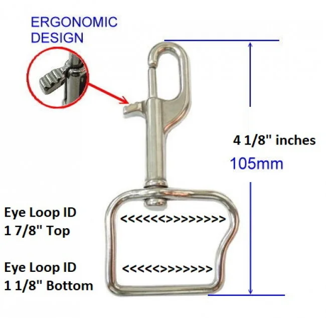EasyGripXX-LargeSwivelEyeSnap316SSSlightlyAngledGripLip