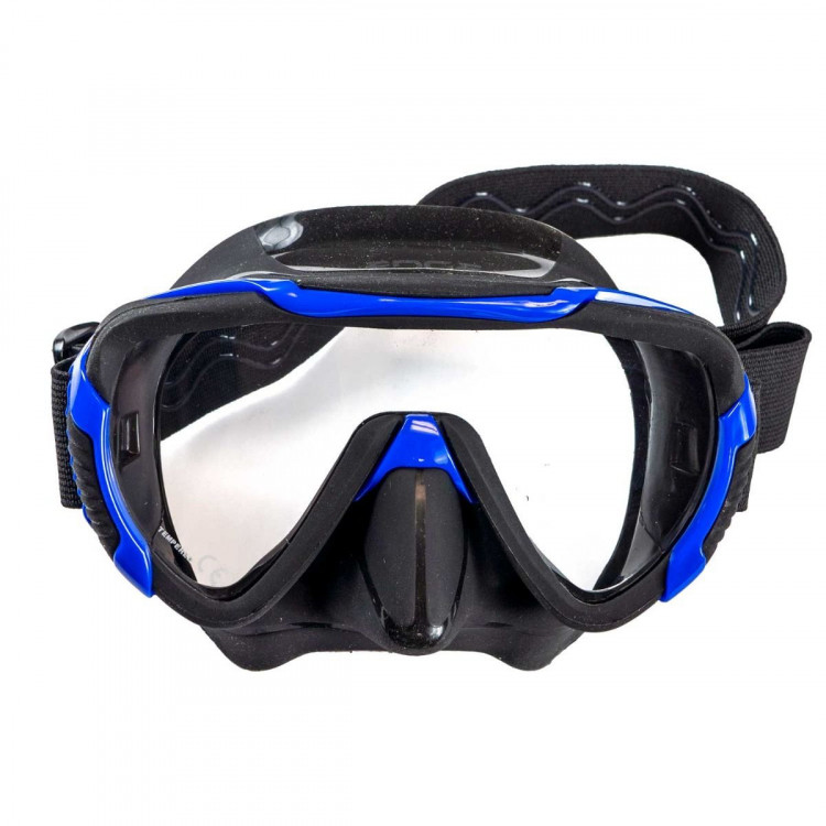 EdgeSingleLensESMaskBlackwBlueHighlightswComfortStrap