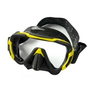 Edge Single Lens ES Mask Black w/ Yellow Highlights w/ Comfort Strap - Product Image