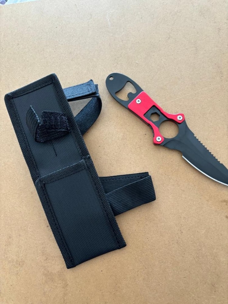 NewEmergencyBluntTipKnifewAdjustableLegPocketHolder
