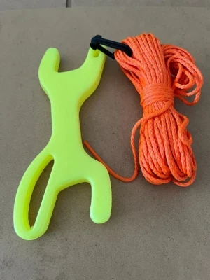 New! Floating Line Holder for Flag Floats w/ ORANGE Floating Line   66ft - Product Image