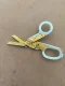 New! Folding Compact Line Shears " Phosphorescence Handles / Gold Color Plated 420 SS Blade"