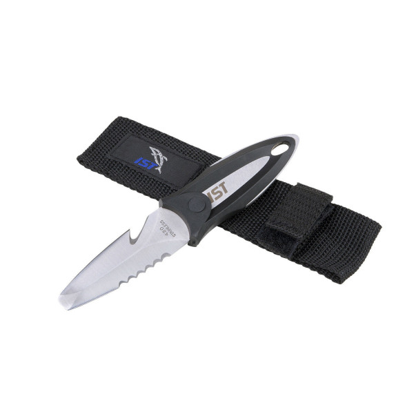 CompactStainlessSteelDualEdgeBluntTipDiverKnife