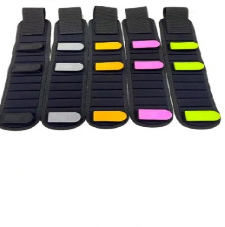 5MMSoftNeopreneShoulderPadswColoredTabsPairNeonGreenTabs