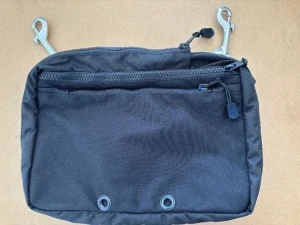 New! - Intro Pricing Large Heavy Duty Storage Pocket w/ Mounting Clips Included " All Back" - Product Image