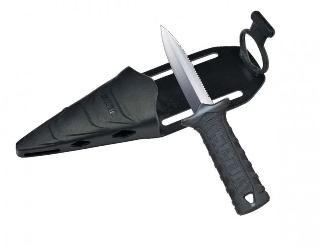 SeacNewSamuraiPointedTipKnifeBlackHandleModel