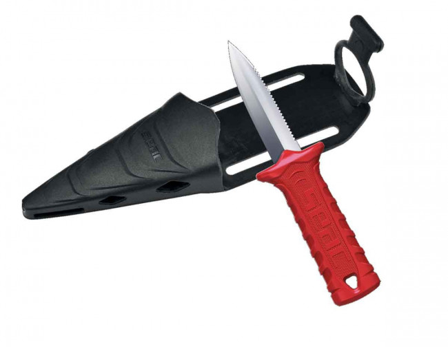 SeacNewSamuraiPointedTipKnifeRedHandleModel