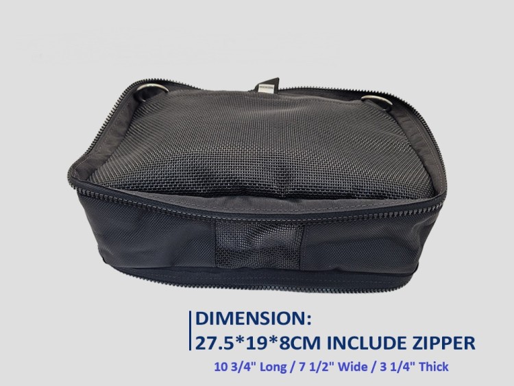 New! Large Heavy Duty Storage Pocket w/ Mounting Clips Included " All Back"