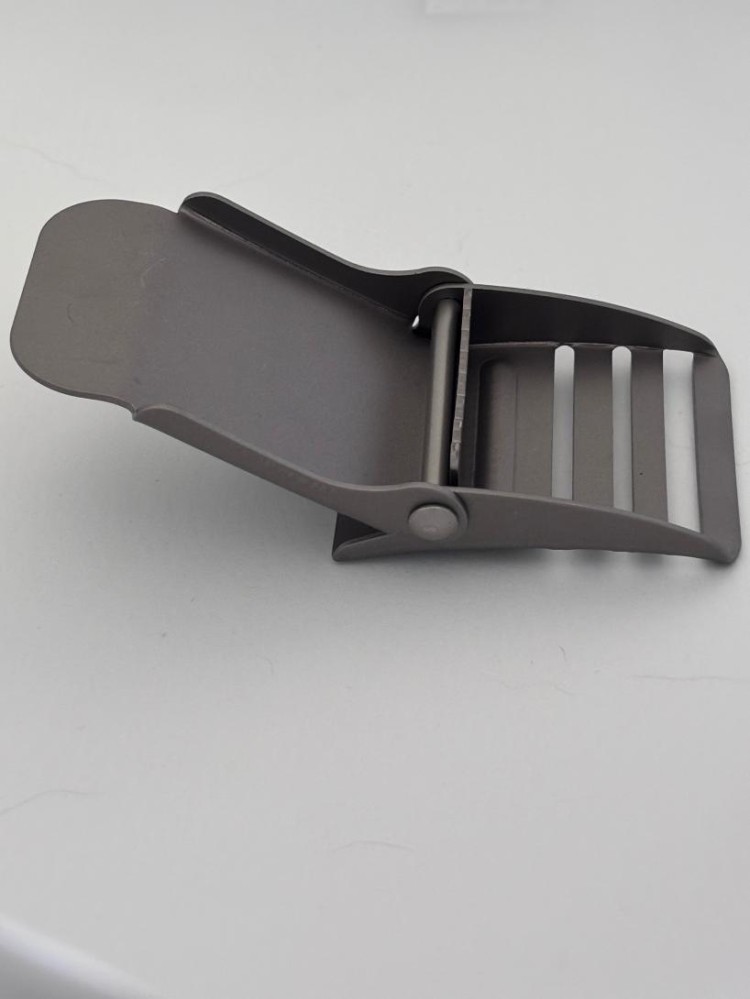 New! Light Grey-Silver Titanium Lightweight 3 slot Buckle Curved Style 