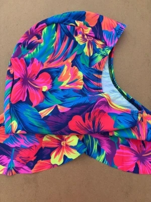 New! Lycra Fully Trimmable Hood "Bright Flowers Design" - Product Image