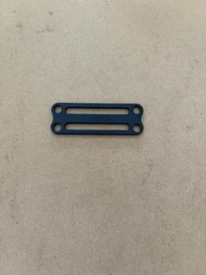 New Material and color! SideMount / Canister Tri-Glide No Teeth "Tec Black Anodized Aluminum"  2 Piece Pack - Product Image