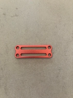 New Material and color! SideMount / Canister Tri-Glide No Teeth "Orange Anodized Aluminum" 2 Piece Pack - Product Image