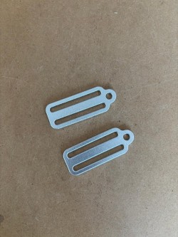 New color! Anodized Mounting Hardware "SILVER Anodized Aluminum" 2 Piece Pack