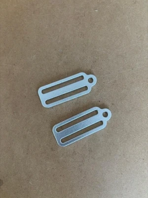 New color! Anodized Mounting Hardware "SILVER Anodized Aluminum" 2 Piece Pack - Product Image