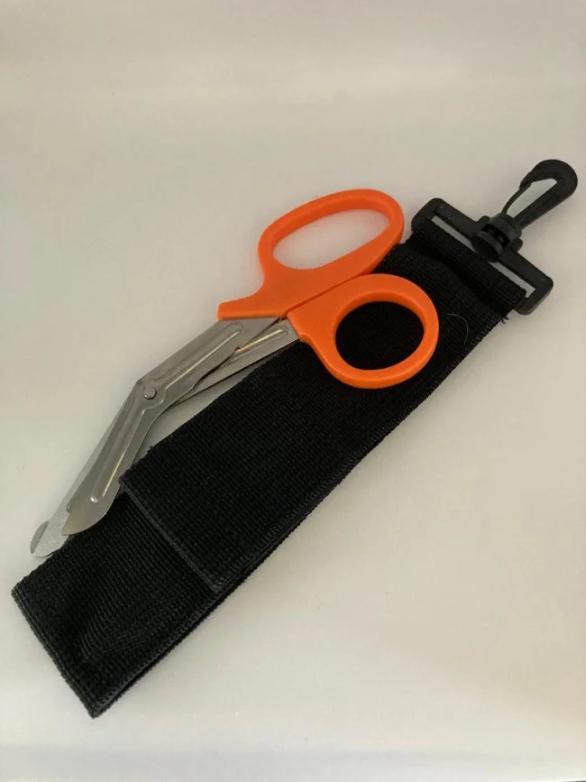 BackinStockORANGEHandleEMTEmergencyCuttingShearswithpouch