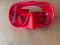 New! Piranha Single Lens Low Volume Dive Mask in Rocket RED