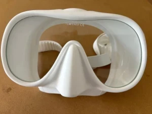 New! Piranha Single Lens Low Volume Dive Mask in White - Product Image