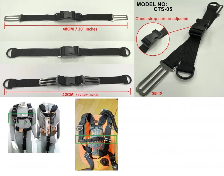 NewProductChestStrapwithPlasticQuickReleaseBuckleforHarnesses